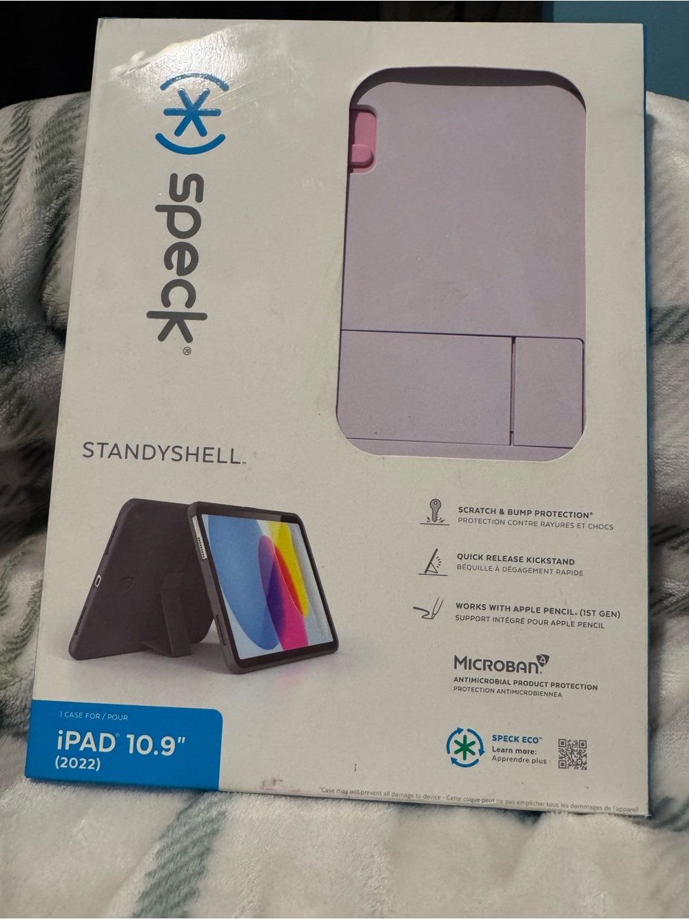 speck Standyshell iPad 10.9" Case - Light Purple with Pink Accent